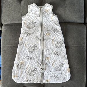 Burt's Bees Gray and Cream Sleep Sack Quilted 1.5 tog